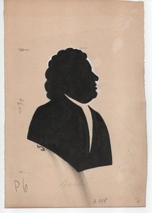 Johann Sebastian Bach (1685-1750) (ca. 1850, silhouet) door Unbekannter Künstler