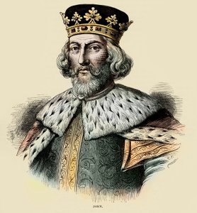 Jan I, koning van Engeland (gravure) door Unbekannter Künstler