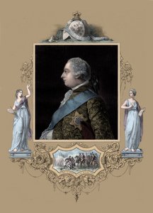 Koning George III door Unbekannter Künstler