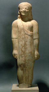 Kouros Dionysermos, Grieks, Archaïsche Periode door Unbekannt