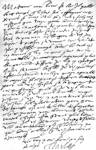 Brief, in het Frans, van Keizer Karel V. aan zijn schoondochter, Koningin Maria I van Engeland, waarin hij zijn verlangen uitdrukt om zijn zoon Koning Filips, haar echtgenoot, te zien om met hem te overleggen over zaken, en zijn spijt uitdrukt over de nood