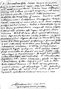 Brief in het Latijn van Erasmus aan Nicolaas Everaerts over het huwelijk van Martin Luther, geschreven in Basel, 24 december