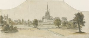 Lichfield Kathedraal - Oostelijk uitzicht door Unbekannt