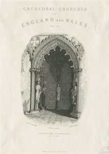 Lichfield Kathedraal - Westelijke Deur door Unbekannt
