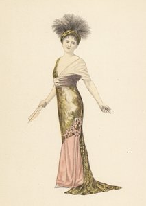 Madame Pierat in een jurk van Redfern in Les Marionettes door Unbekannter Künstler