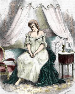 Madame du Barry opgesloten in de abdij van Pont-aux-Dames in 1774. 19e eeuw (gravure) door Alec Hunter
