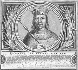 Manuel I van Portugal (litho)