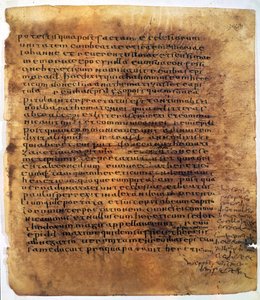 Manuscriptrol: een palimpsest door Unbekannter Künstler