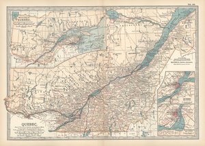Kaart van Quebec, Canada, ca. 1900 door Unbekannter Künstler