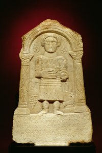 Marmeren grafstèle, met Griekse inscriptie, Romeins, 3e eeuw v.Chr. door Unbekannt