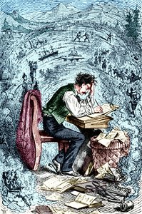 Mark Twain schrijft 