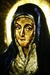 Mater Dolorosa (detail) door El Greco, Lourdes, Frankrijk door Unbekannt