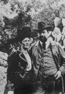 Max Weber en zijn vrouw (zwart-wit foto) door Unbekannter Künstler