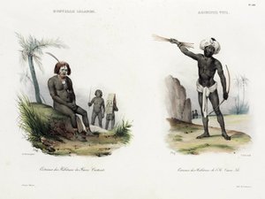 Mannen uit Nieuw-Ierland en Fiji door Unbekannt