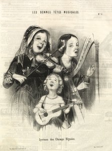 Zeemeerminnen van de Champs Elysées (Charivari), Parijs 1846