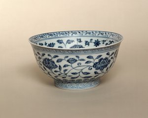 Ming blauw en witte kom, Hsuan-te mark door Unbekannt