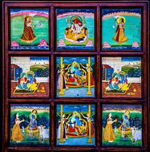 Miniatuurschildering, kunst en ambachten in Rajasthan, Rajasthan, India, Azië door Unbekannter Künstler