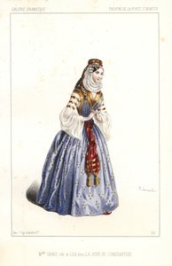 Miss Angelina Grave als Lea in La Jeive de Constantine door Theophile Gaultier en Noel Parfait, Theatre de la Porte St. Martin door Unbekannter Künstler