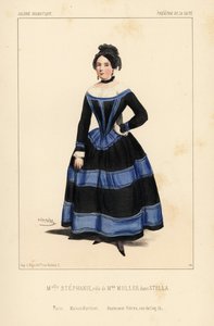 Miss Stephanie als Madame Muller in Stella door Anicet Bourgeois, Theatre de la Gaite door Unbekannter Künstler