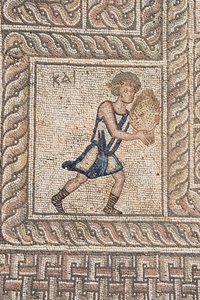 Mozaïeken in de Romeinse Agora (5e eeuw na Christus), Delphi, Peloponnesos, Griekenland door Unknown