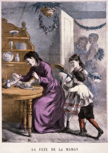 Moederdag, ca. 1870-1880 door Unbekannter Künstler