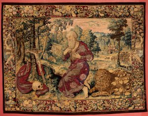 Museumcollecties. Vlaams wandtapijt. Sint-Hieronymus. door Alec Hunter