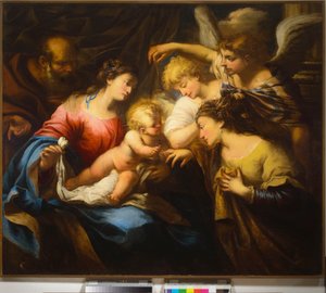 Mystieke Huwelijk van Sint-Catharina door Unbekannt