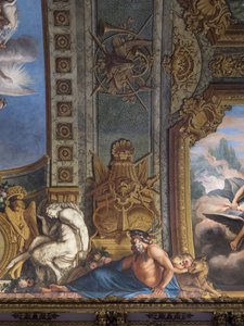 Mythologische figuren. Geschilderd decor door Francois Perrier door Unbekannt