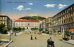 Napels Piazza Municipio, begin 20e eeuw
