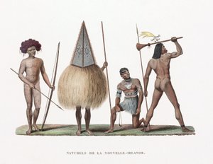 Inboorlingen van Nieuw-Ierland (nu Papoea-Nieuw-Guinea) door Unbekannt