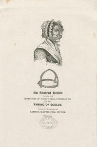 Newcastle-under-Lyme - Een Schandmasker: houtsnede, nd [ca. 1833-4]