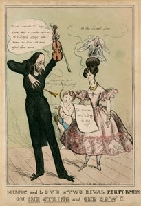 Niccolo Paganini - portret door Unbekannt