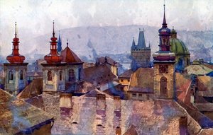 Oude Stad (Staré Město), Praag door Unbekannter Künstler