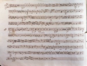 Pagina van muzikale partituur van een Sinfonia concertante door Pleyel door Unbekannter Künstler