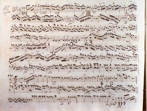 Pagina van een muziekpartituur van een Sinfonia concertante door Pleyel