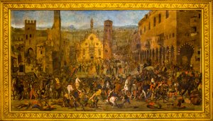 Schilderij van Mantua dat de glorieuze strijd van de Gonzaga-familie verheerlijkt door Unbekannter Künstler