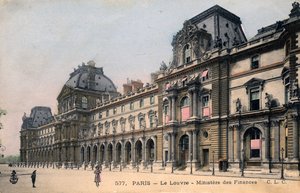 Parijs, Frankrijk: Le Louvre, Ministerie van Financiën