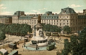 Parijs, Frankrijk: Place de la République en kazerne door Unbekannter Künstler