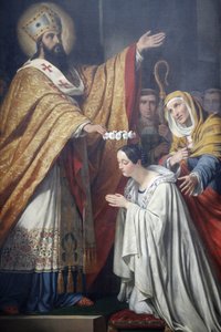 Saint-Medard kerk Saint Medard kroont een jonge deugdzame meisje door Louis Dupre (1837), Parijs, Frankrijk door Unbekannt