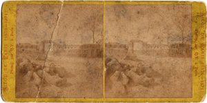 Belegering van Parijs (1871): uitzicht op de stad tijdens de belegering door de Pruisen tussen 20/09/1870 en 28/01/1871 door Unbekannt