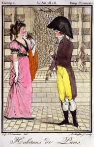 Inwoners van Parijs in 1806. 1810 door Unbekannter Künstler
