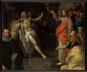 Parochiekerk Sint-Julien. Interieur door Unbekannter Künstler