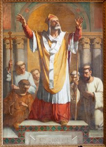 Parochiekerk Sint-Dionysius van Lede. Interieur. Zuidbeuk. Het altaar. Sint-Denis. Gesigneerd en gedateerd 1854 Théodore-Joseph Canneel. door Unbekannter Künstler