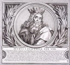 Pedro I van Portugal (litho) door Unbekannt