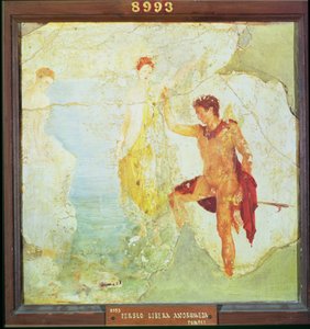 Perseus bevrijdt Andromeda, uit het Huis van de Vijf Skeletten, Pompeii, 4e decoratieve stijl door Unbekannt