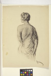 Portret van een vrouw door Unbekannter Künstler