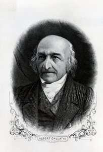 Portret van Albert Gallatin (1761-1849) (gravure) door Unbekannt