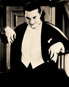 Portret van Bela Lugosi, ca. 1930 (sepia foto) door Unbekannt