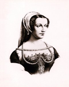 Portret van Claude de France (1490-1524) Koningin van Frankrijk, gravure, sd. door Unbekannter Künstler