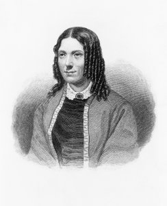 Portret van Harriet Beecher Stowe (1811-1896) (gravure) door Benjamin Baud